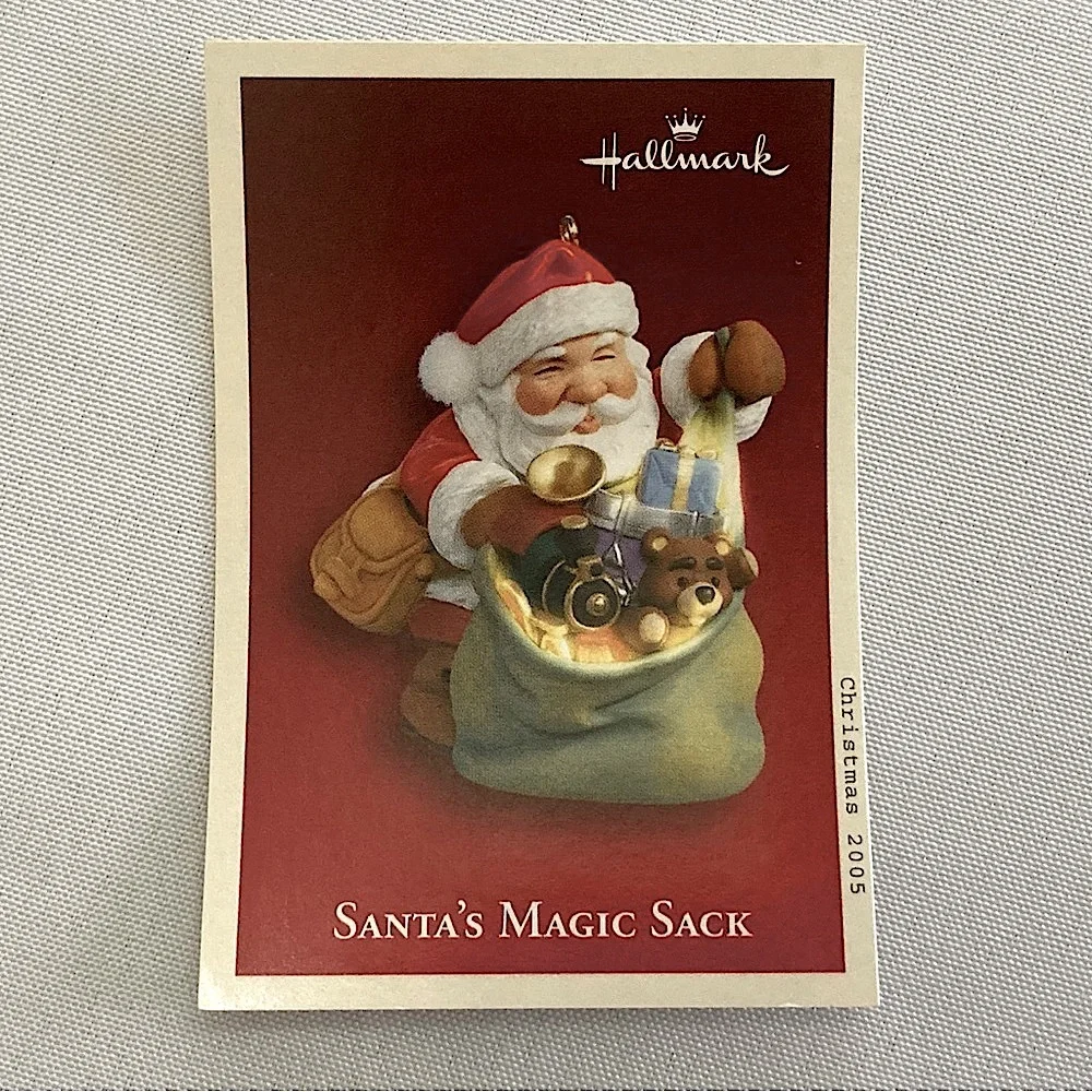 💚 Vintage 2005 Exclusive VIP Gift Hallmark Keepsake Santa’s Magic Sack Ornament